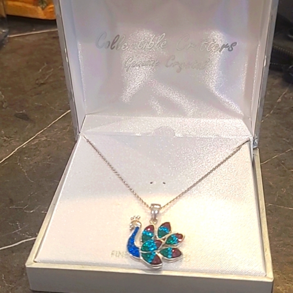 🦚 NWT Women's Peacock Necklace✨️